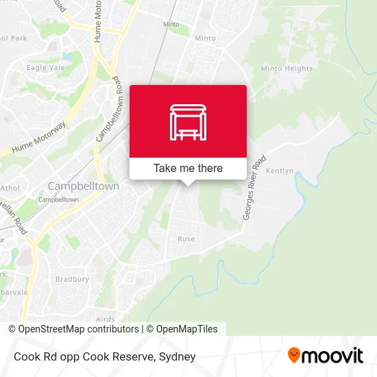 Mapa Cook Rd opp Cook Reserve