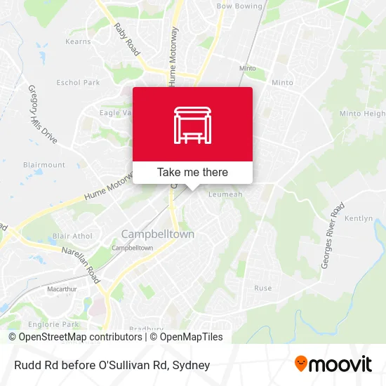 Mapa Rudd Rd before O'Sullivan Rd