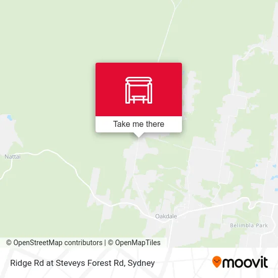 Mapa Ridge Rd at Steveys Forest Rd
