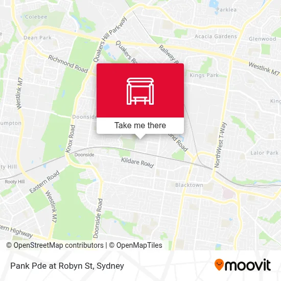 Mapa Pank Pde at Robyn St