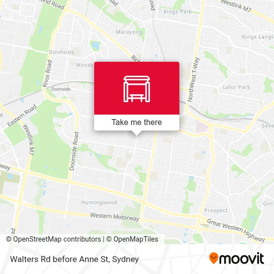 Mapa Walters Rd before Anne St