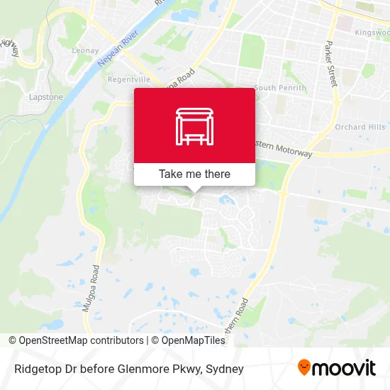 Mapa Ridgetop Dr before Glenmore Pkwy