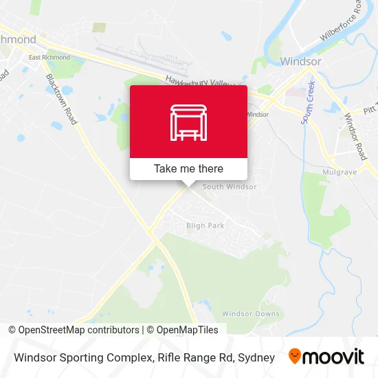 Mapa Windsor Sporting Complex, Rifle Range Rd