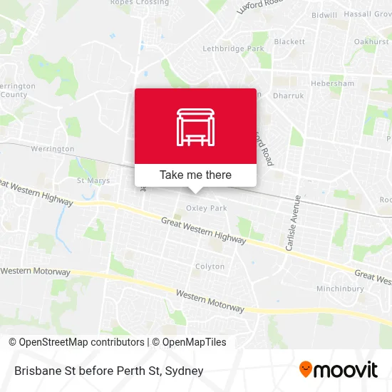 Mapa Brisbane St before Perth St