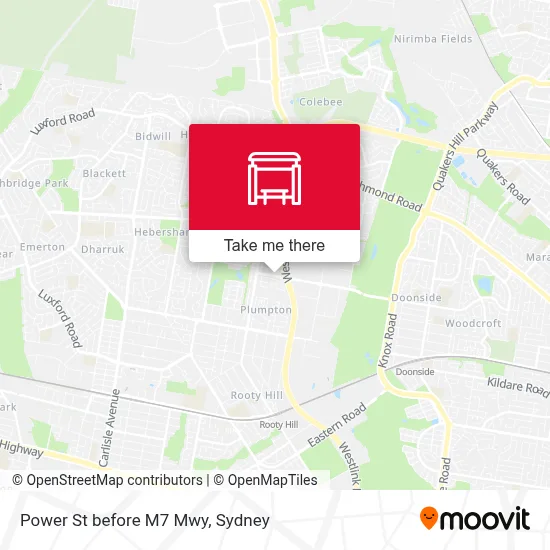 Mapa Power St before M7 Mwy