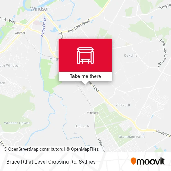 Mapa Bruce Rd at Level Crossing Rd