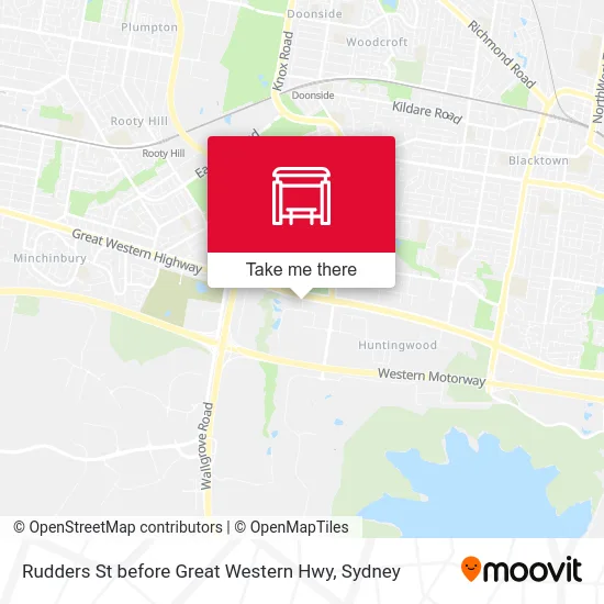 Mapa Rudders St before Great Western Hwy