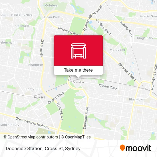Mapa Doonside Station, Cross St