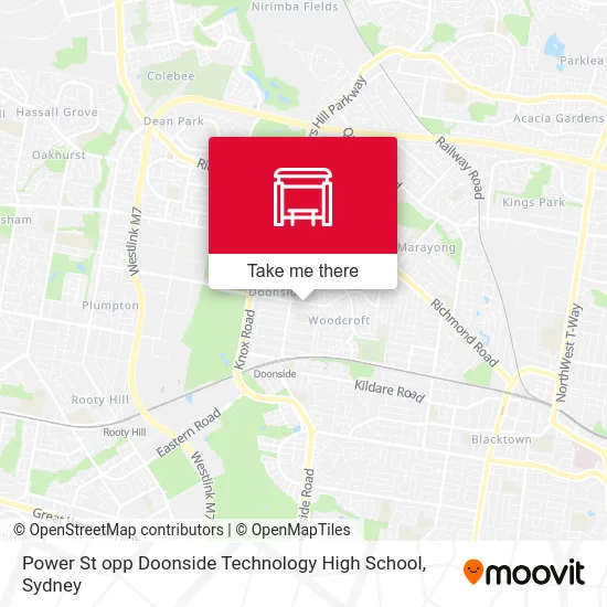 Mapa Power St opp Doonside Technology High School