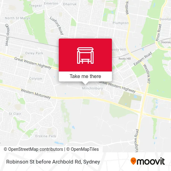 Mapa Robinson St before Archbold Rd