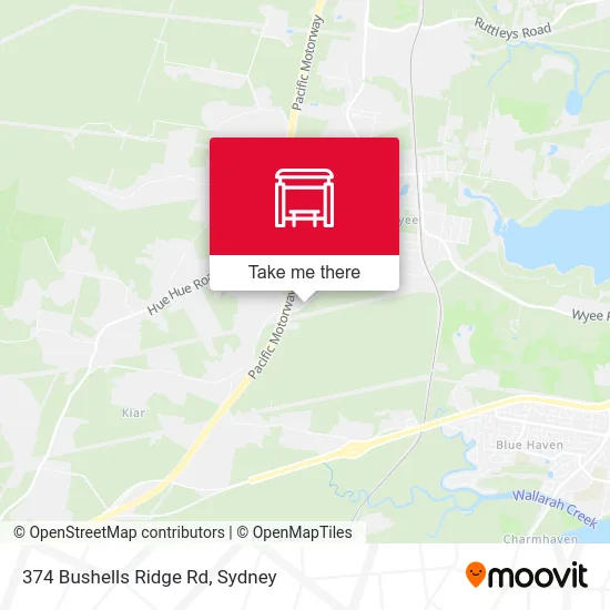Mapa 374 Bushells Ridge Rd