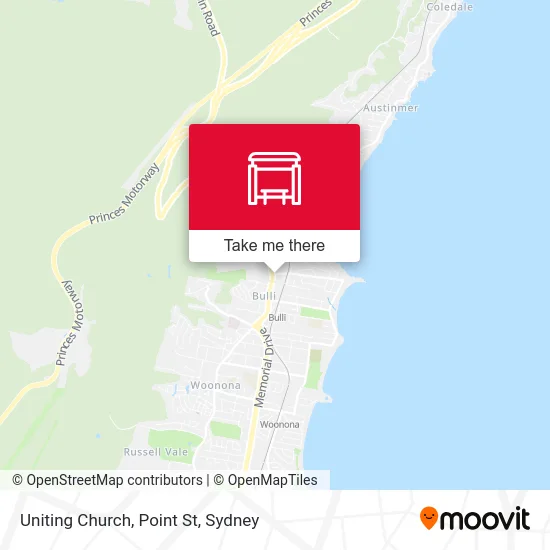 Mapa Uniting Church, Point St