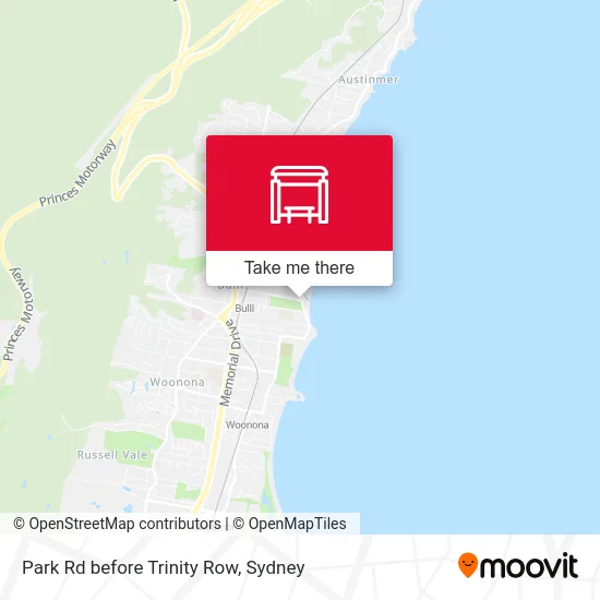 Mapa Park Rd before Trinity Row