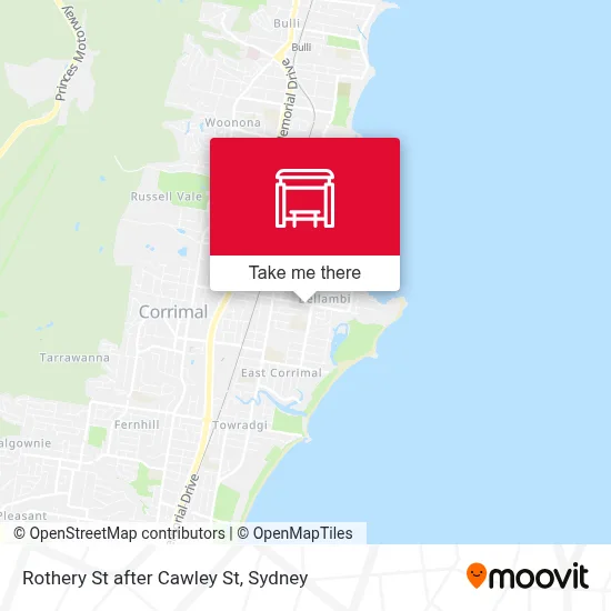 Mapa Rothery St after Cawley St