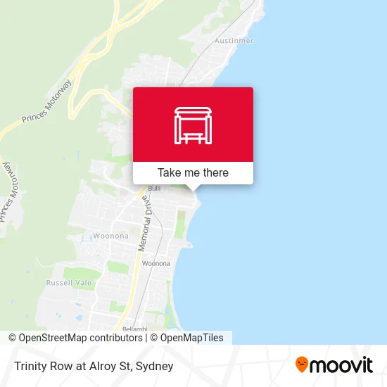 Mapa Trinity Row at Alroy St