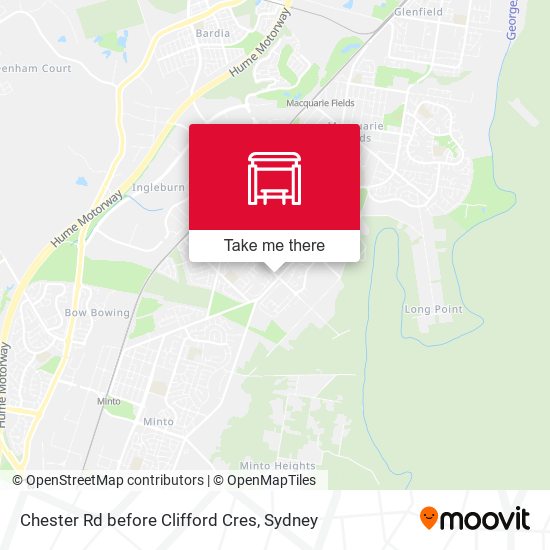 Chester Rd before Clifford Cres map