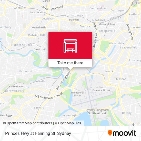 Princes Hwy at Fanning St map