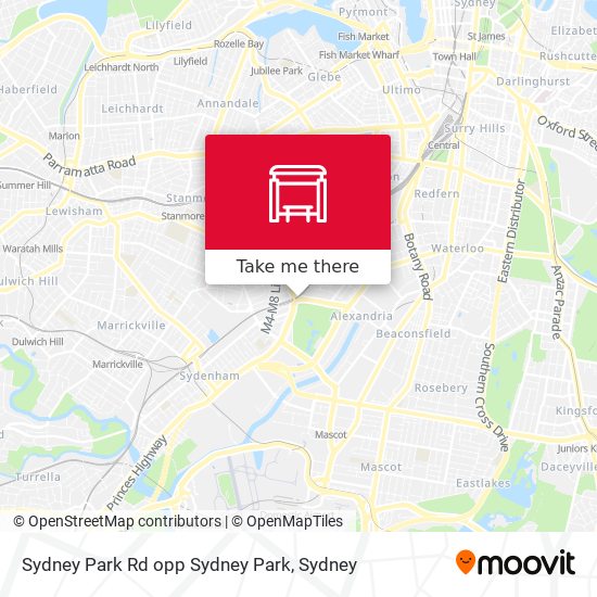 Sydney Park Rd opp Sydney Park map