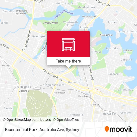 Bicentennial Park, Australia Ave map