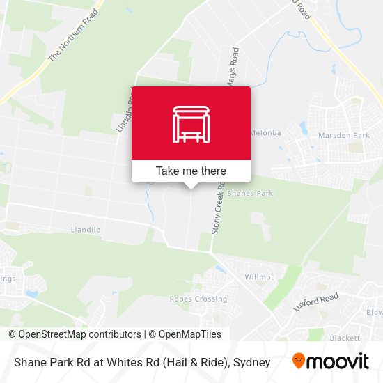 Shane Park Rd at Whites Rd (Hail & Ride) map