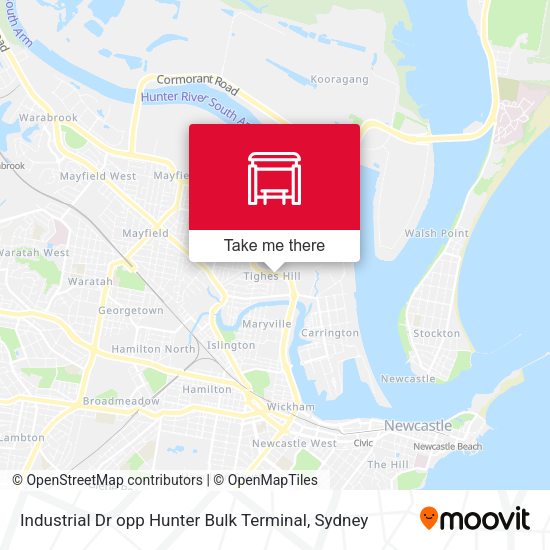 Industrial Dr opp Hunter Bulk Terminal map