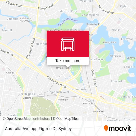 Australia Ave opp Figtree Dr map