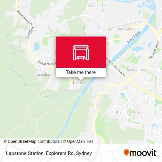 Mapa Lapstone Station, Explorers Rd