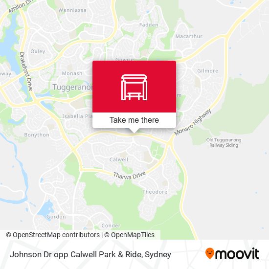 Johnson Dr opp Calwell Park & Ride map