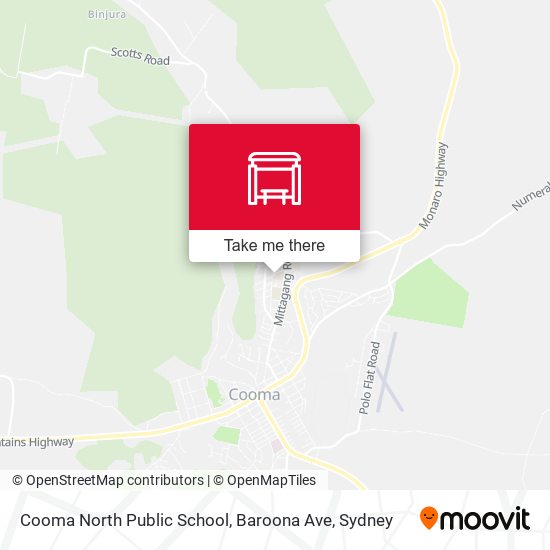 Cooma North Public School, Baroona Ave map