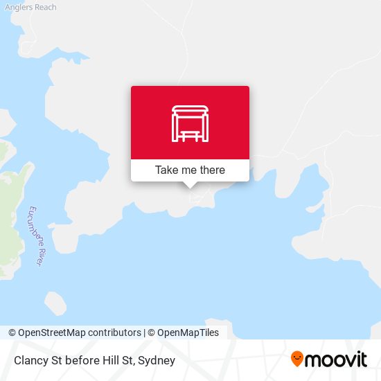 Clancy St before Hill St map