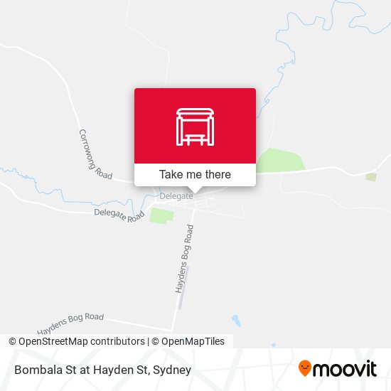 Bombala St at Hayden St map