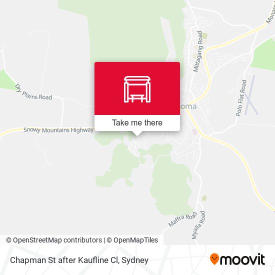 Chapman St after Kaufline Cl map