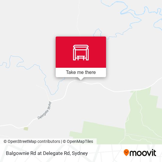 Balgownie Rd at Delegate Rd map
