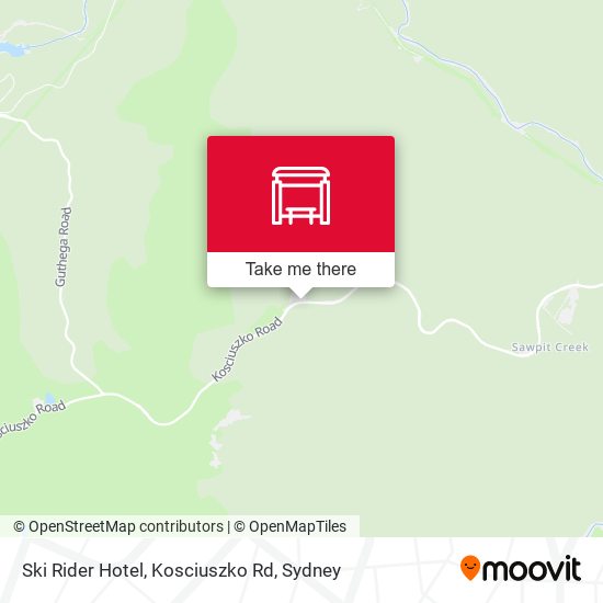 Ski Rider Hotel, Kosciuszko Rd map