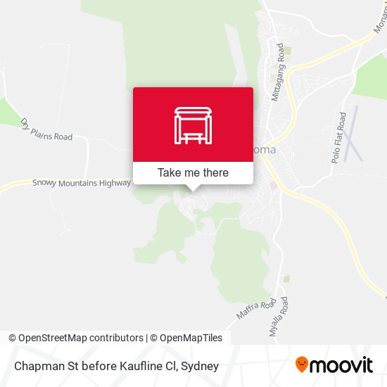 Chapman St before Kaufline Cl map