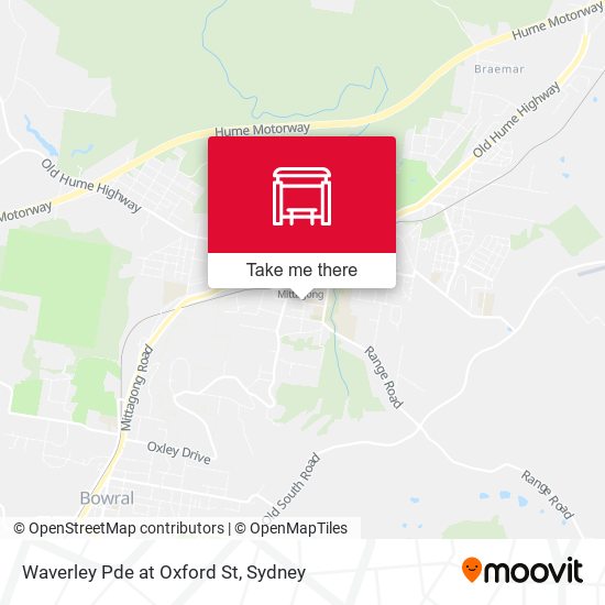 Waverley Pde at Oxford St map