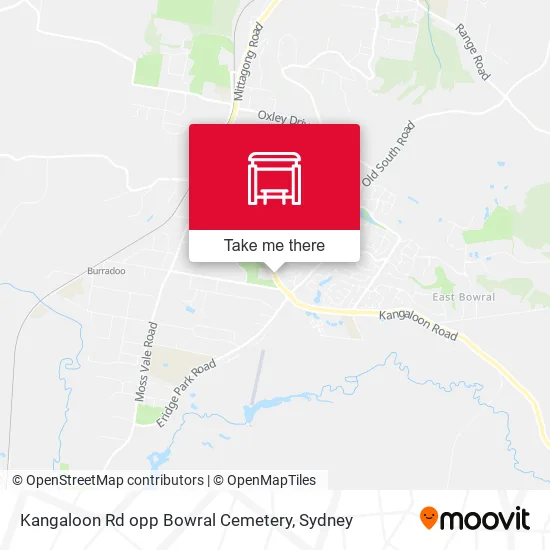 Kangaloon Rd opp Bowral Cemetery map