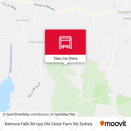 Belmore Falls Rd opp Old Cedar Farm Rd map