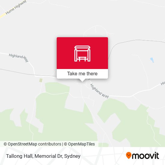 Tallong Hall, Memorial Dr map