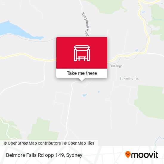 Belmore Falls Rd opp 149 map