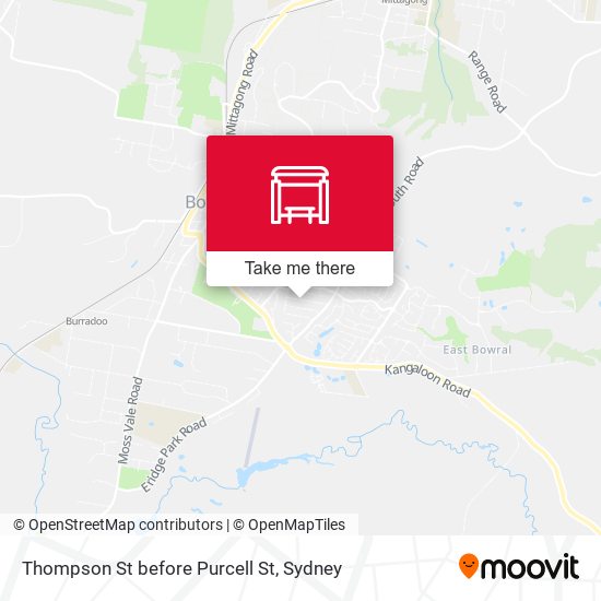Thompson St before Purcell St map