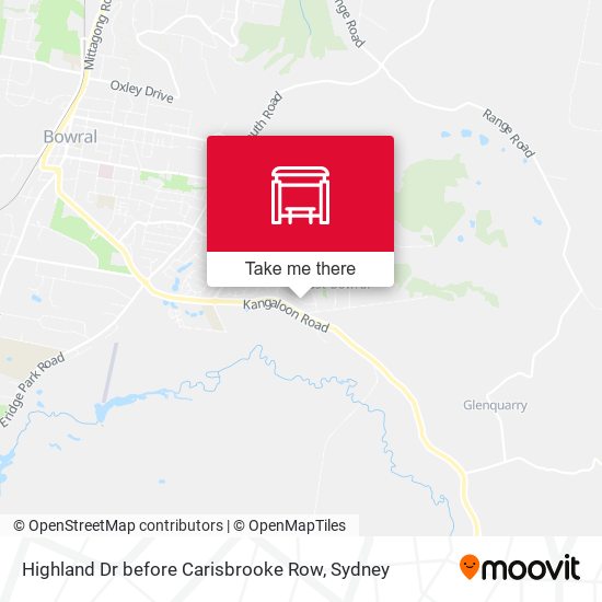 Highland Dr before Carisbrooke Row map
