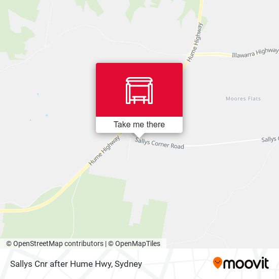 Sallys Cnr after Hume Hwy map