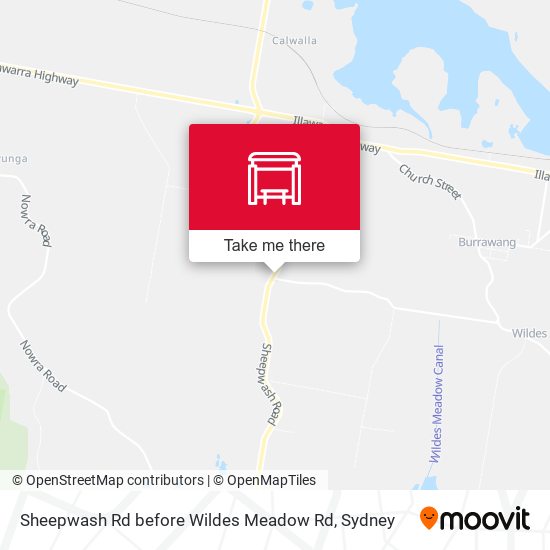 Sheepwash Rd before Wildes Meadow Rd map