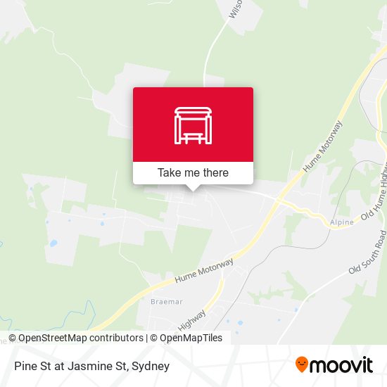 Pine St at Jasmine St map