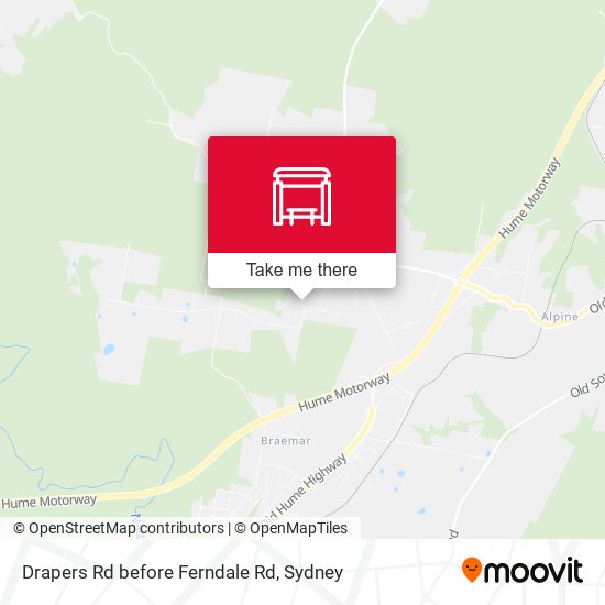 Drapers Rd before Ferndale Rd map