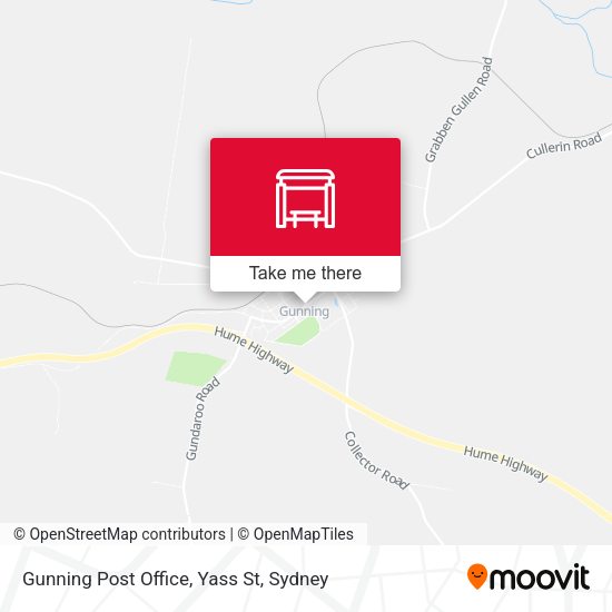 Gunning Post Office, Yass St map