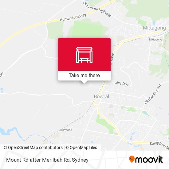 Mount Rd after Merilbah Rd map