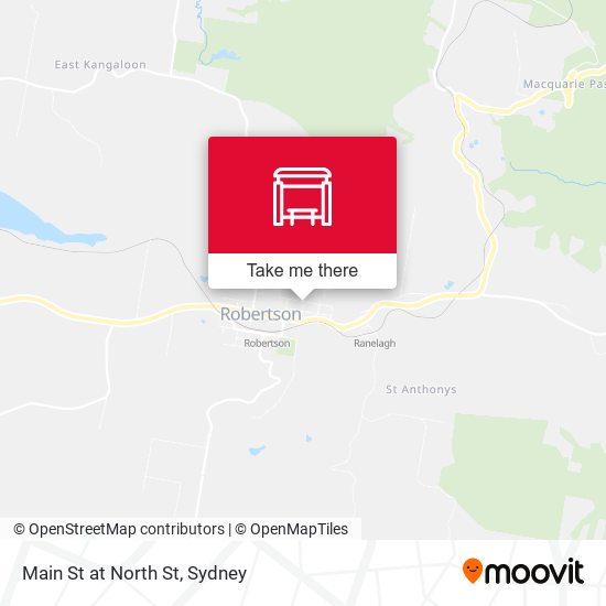 Main St at North St map