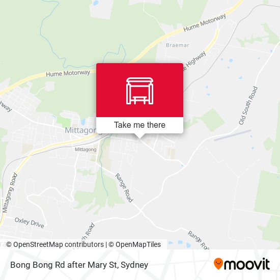 Bong Bong Rd after Mary St map